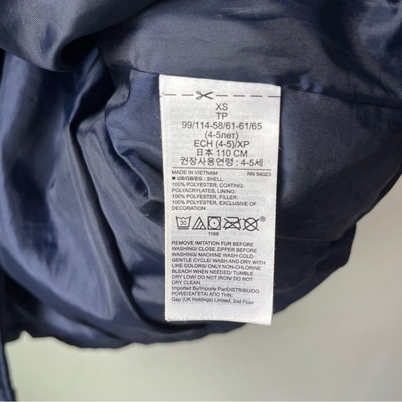 GAP Kids Primaloft Navy Puffer Coat - Picture 7 of 8